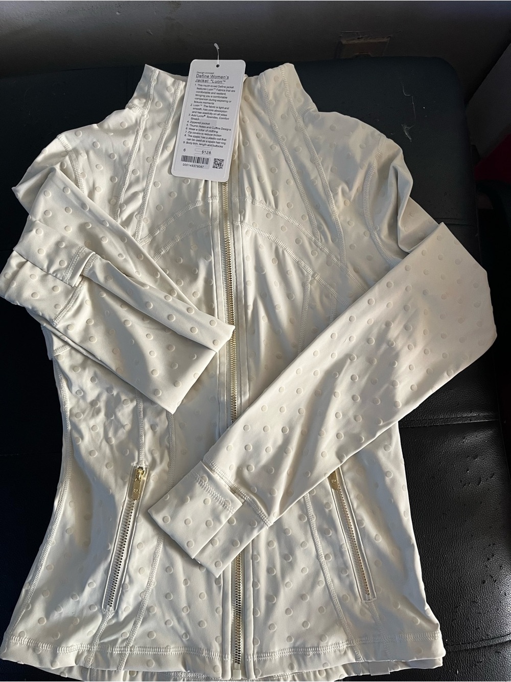lululemon athletica White Textured Zip Bomber Jacket